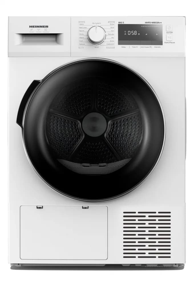 Uscator de rufe HEINNER HHPD-M8G3A++, 8 kg, Clasa: E, Alb