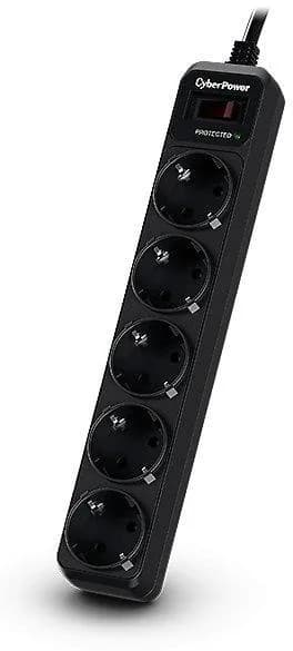 PRELUNGITOR CYBER POWER, Schuko x 5, conectare prin Schuko (T), cablu 1.8 m, 10 A, protectie supratensiune, negru, "B0520SCO-DE"