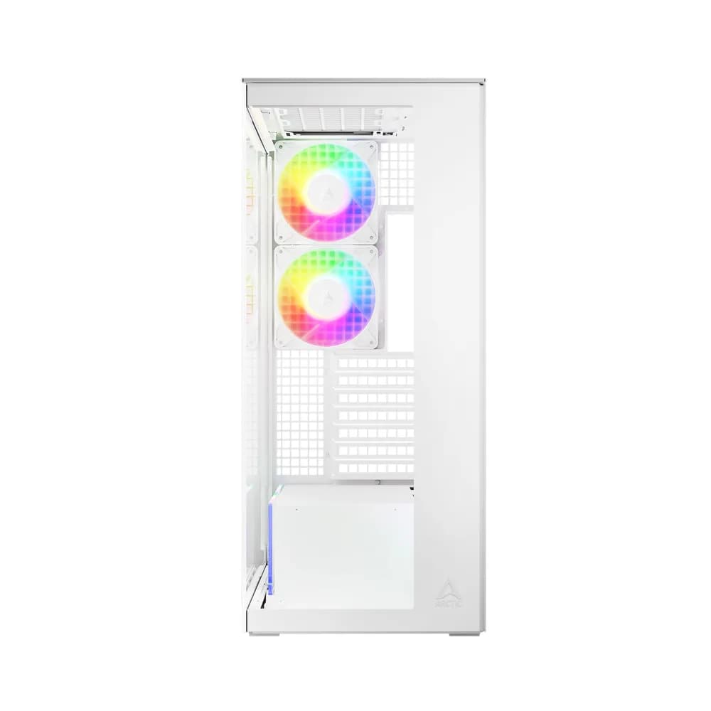 CARCASA Arctic "Xtender Wh", mid tower, max 8xfan, 3xP14 ProR ARGB si 2xP12Pro ARGB instalate, PSU shroud 24 LED ARGB, USB-C x 1, USB 3.2 x 2, audio+mic, 7 sloturi expans, alb, "ACPCC00014A" — miniatură