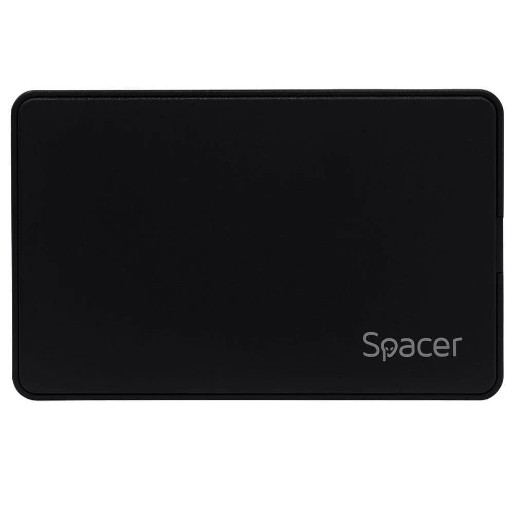 Rack extern HDD/SSD 2.5" Spacer USB-C 3.1 negru — miniatură