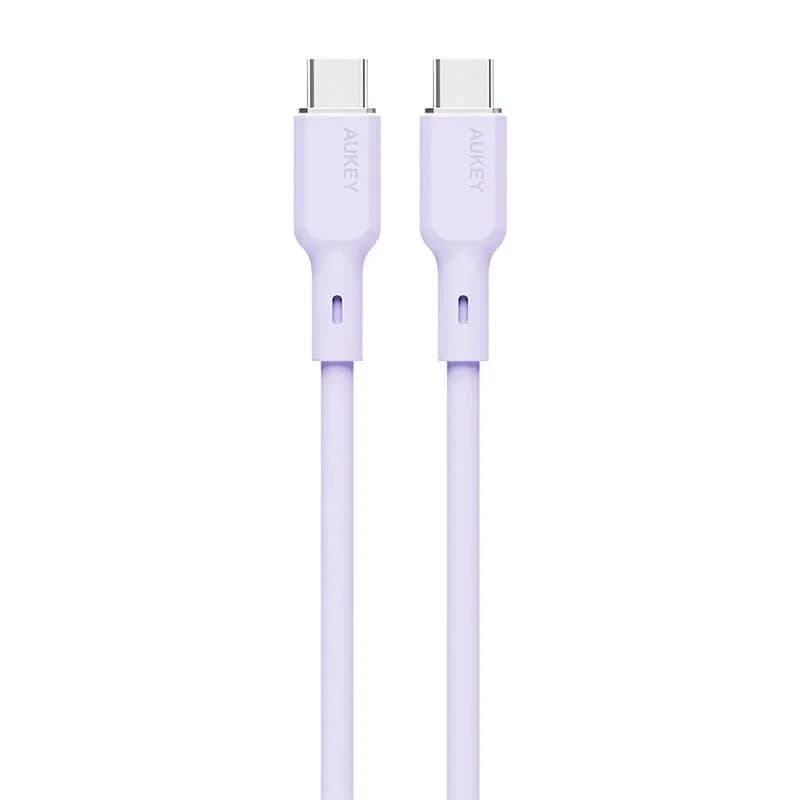 Cablu alimentare si date Aukey, USB Type-C (T) la USB Type-C (T), 1.8m, 480 Mbps, 100W, silicon, mov, "LLTSN1049571" -689323787319
