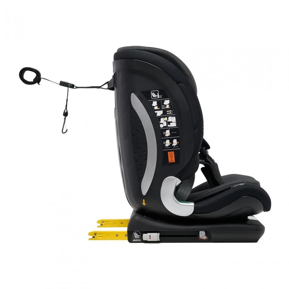 Scaun auto I-size U-Grow Goldfix Plus, isofix, 76-150 cm (9-36 kg), boxa bluetooth, negru — miniatură