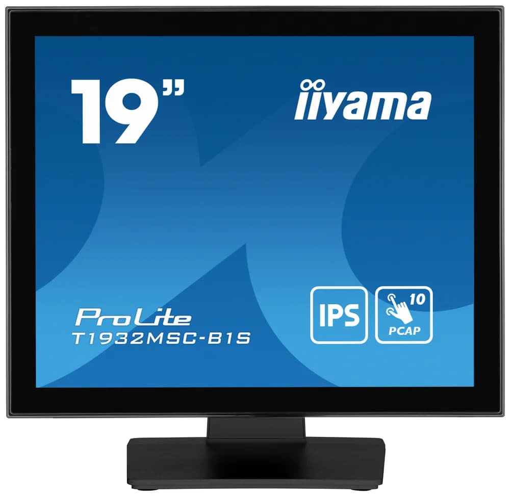 IIYAMA Monitor LED T1932MSC-B1S 19"" 10pt IPS TOUCH 1280 x 1024 14ms 250 cd/m2 projective capacitive IP54 VGA HDMI DP "T1932MSC-B1S" — miniatură