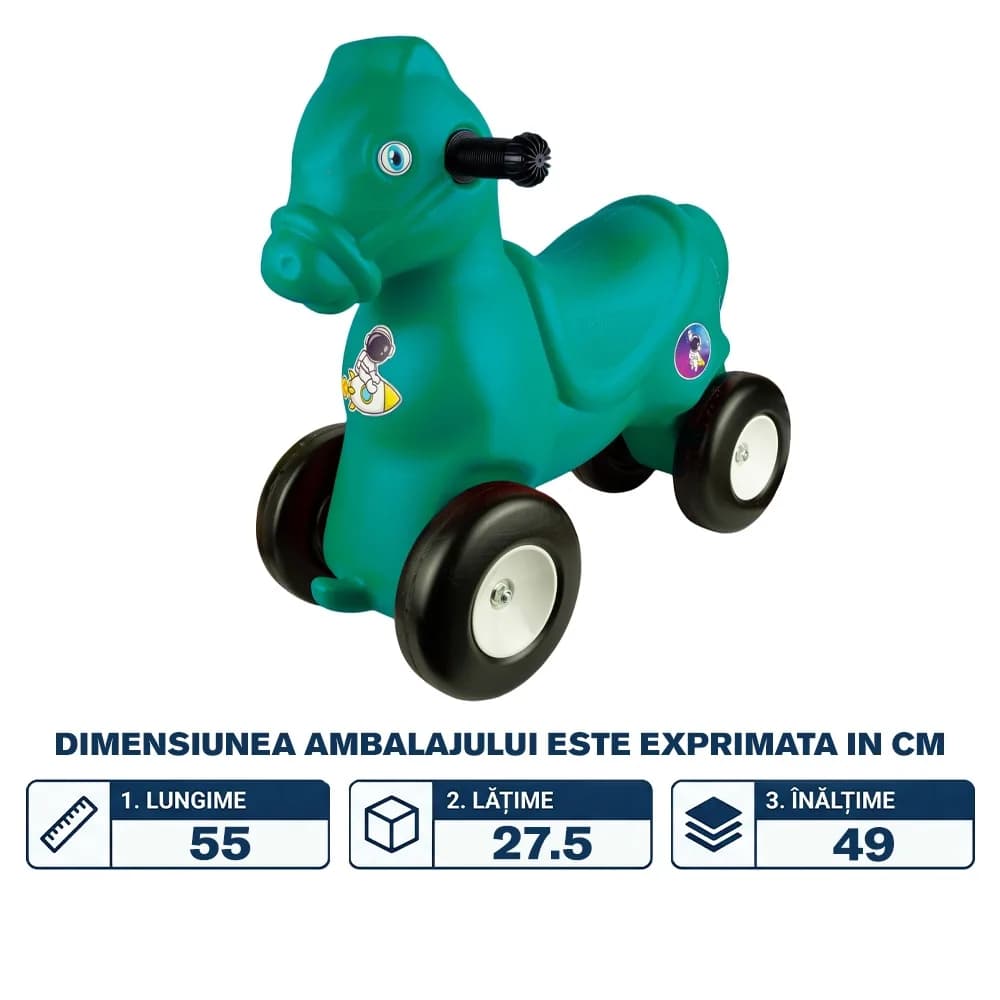 Calut cu roti, turcoaz - ROBENTOYS — miniatură