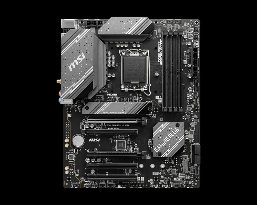 Placa de baza MSI B760 GAMING PLUS WIFI, Socket 1700, DDR5, ATX — miniatură