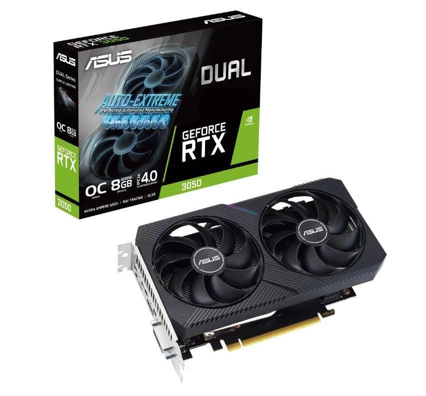 VGA PCIE16 RTX3050 8GB GDDR6/DUAL-RTX3050-O8G-V2 ASUS "DUAL-RTX3050-O8G-V2"