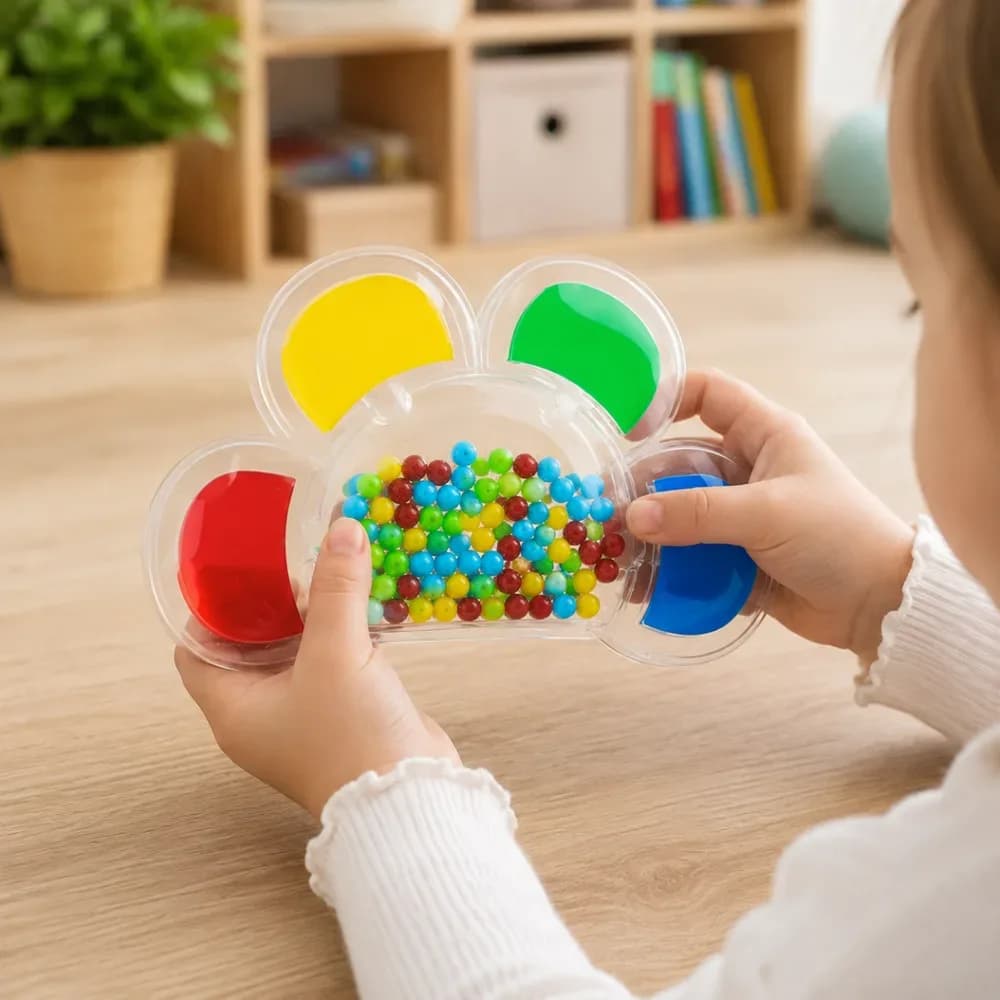 PUZZLE FIDGET DE POTRIVIRE CU MĂRGELE-FLOARE — miniatură