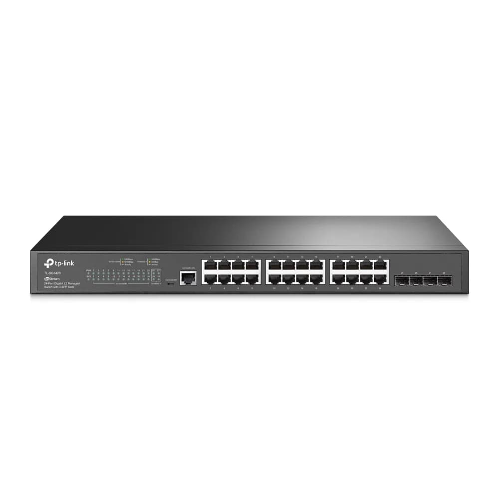 Switch TP-Link cu management L2, 24 Porturi Gigabit, 4 x SFP Gigabit "TL-SG3428"
