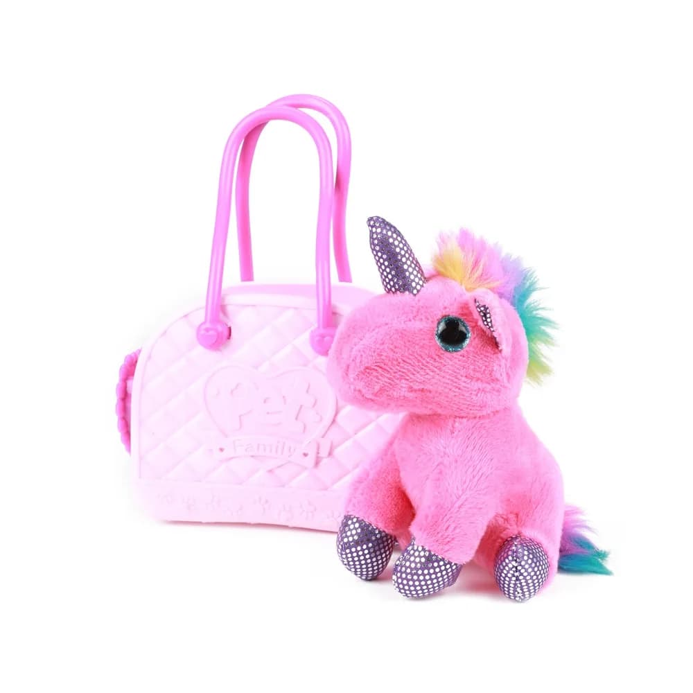 Unicorn din plus, cu gentuta - Toi-Toys — miniatură