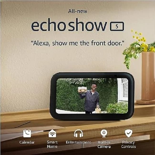 Amazon Echo Show 5 (3rd Gen, 2023 release) Charcoal — miniatură
