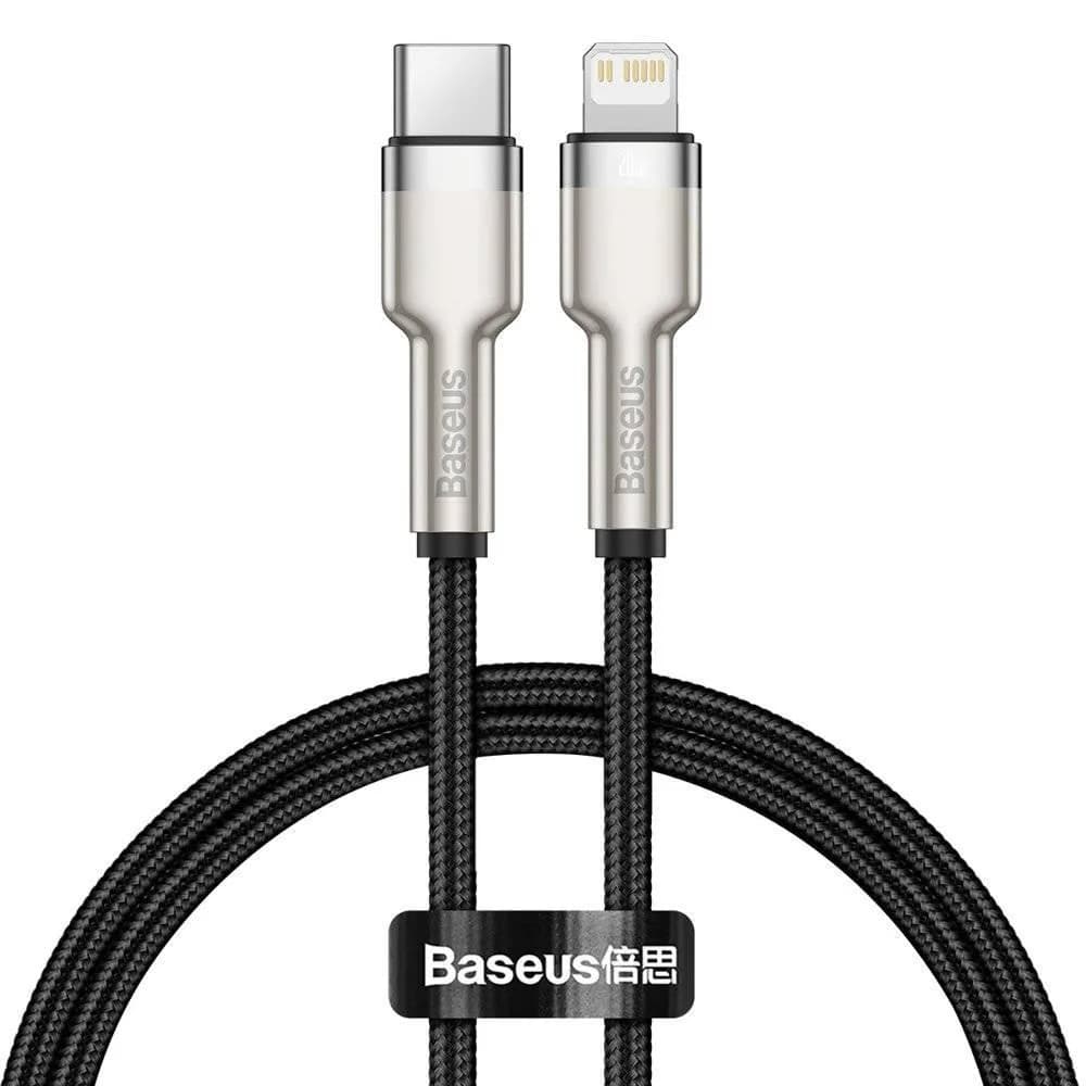 CABLU alimentare si date Baseus Cafule Metal, Fast Charging Data Cable pt. smartphone, USB Type-C la Lightning Iphone PD 20W, 0.25m, negru
