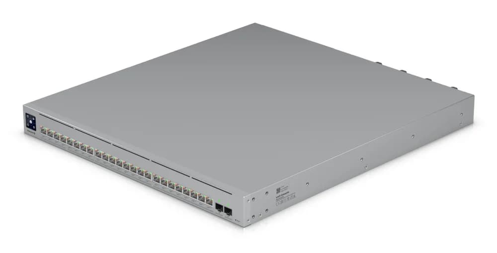 Ubiquiti network switch ECS-24-PoE-EU Enterprise-grade 24-port, Layer 3 Etherlighting PoE+++ switch with high-capacity 10 GbE RJ45 and 25G SFP28 ports, all PoE+++ (90W capable, "ECS-24-POE-EU" — miniatură