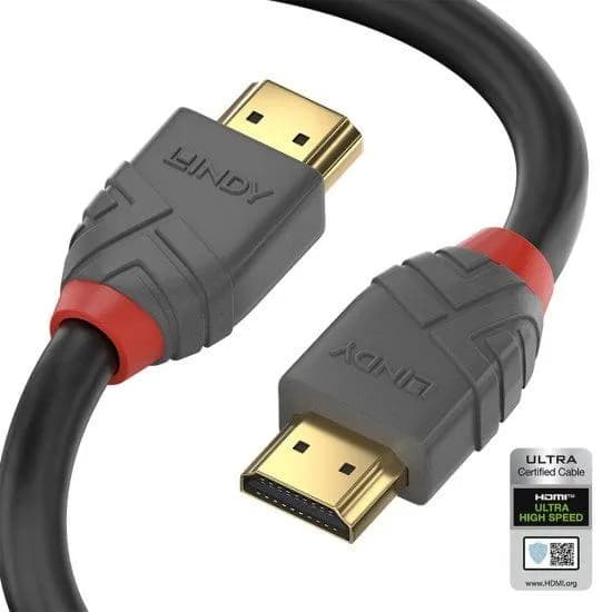 Cablu Lindy 2m High Speed HDMI, latime de banda 48Gbps, 10240x4320@ 120Hz, Anthra Line — miniatură