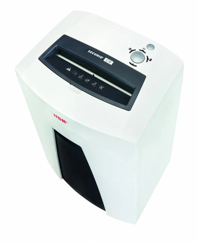 Distrugator documente manual HSM Securio C18, 6-7 coli, cross cut (1.9 x 15mm), securitate 5 "H-1912121" — miniatură