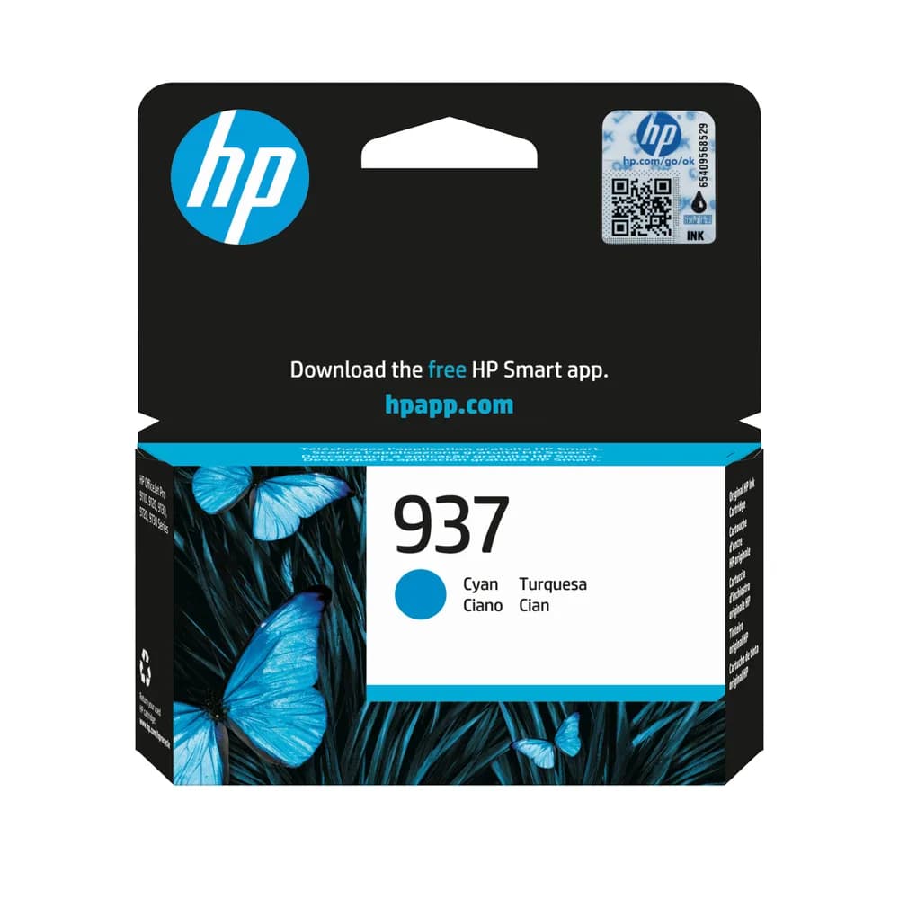 Cartus Cerneala Original HP Cyan, nr.937, pentru OJ PRO 9110|9120|9130|9720|9730, 0.8K, incl.TV 0.8 lei)"4S6W2NE"