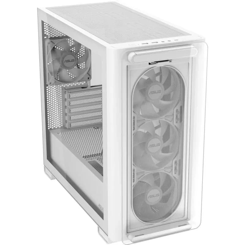 Carcasa ASUS A23 PLUS TG ARGB WHITE, RGB, Mid Tower, White — miniatură