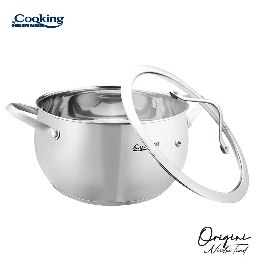 SEMIOALA INOX+CAPAC 22x11.5L, 4.3L, NICOLAI TAND, ORIGINI, COOKING BY HEINNER — miniatură