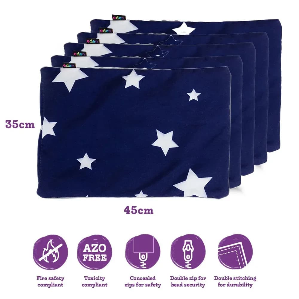 Perne ponderate de poală senzoriale cu imprimeu Stele – set de 5 — miniatură