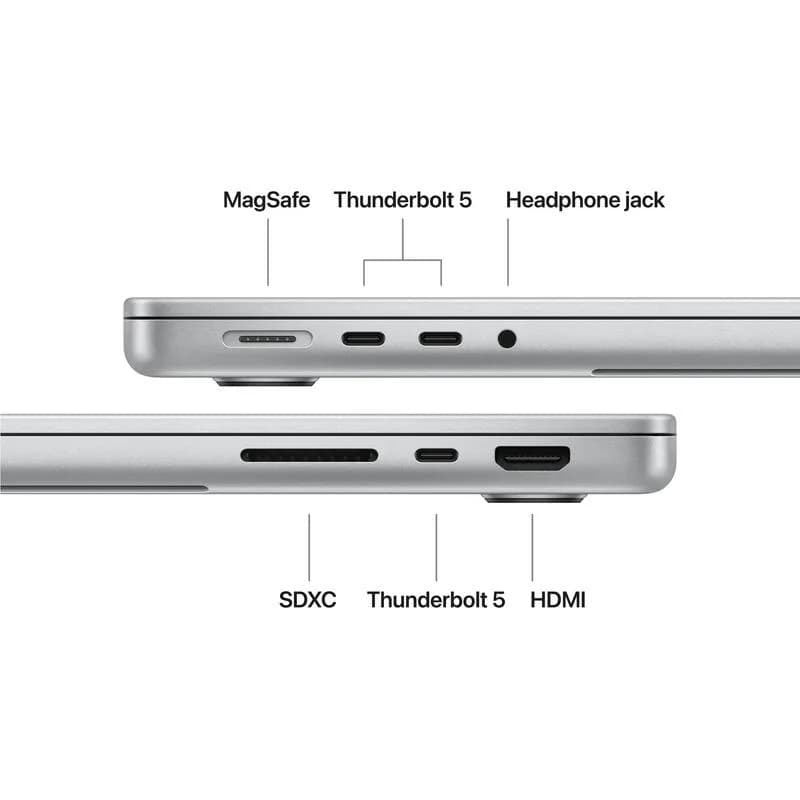 MacBook Pro 14.2"/Apple M5 Pro (CPU 18-core, GPU 20-core, Neural Engine 16-core)/48GB/1TB - Silver - INT KB (No Adapter) - 2026 (CTO from MGDN4RO/A) — miniatură