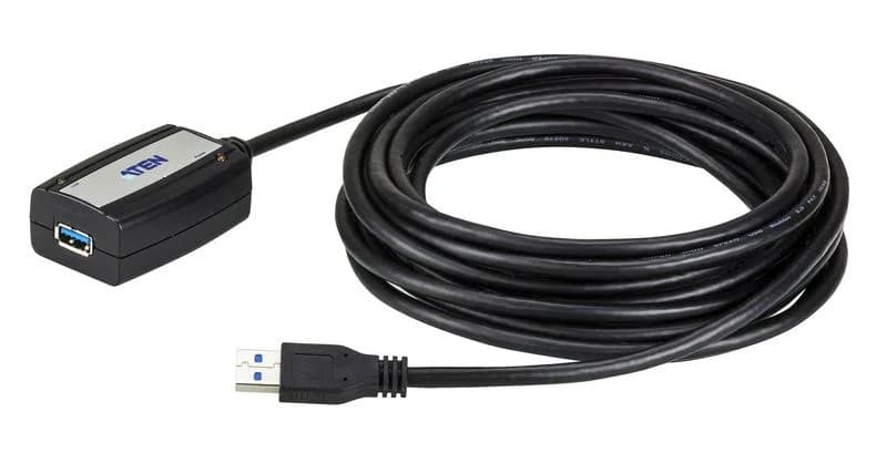Prelungitor de USB ATEN UE350A-AT. Lungime cablu: 5 m. Conector 1: USB A, Conector 2: USB A, Versiune USB: USB 3.2 Gen 1 (3.1 Gen 1), Data minima de transfer a ratelor: 5 Gbit/s, Culoarea produsului: Negru