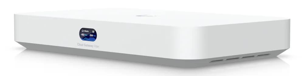 Ubiquiti UniFi UCG-Fiber-EU Desktop 10G Cloud Gateway with integrated PoE switch, Includes full UniFi application, 5 Gbps routing with IDS/IPS, 10G SFP+ and (1) 10 GbE RJ45 WAN port, 10G SFP+ LAN port "UCG-FIBER-EU"