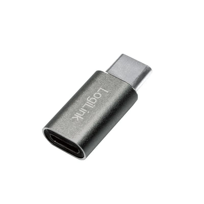 ADAPTOR LOGILINK, pt. smartphone, USB 3.0, USB Type-C (T) la Micro-USB (M), argintiu, "AU0041" — miniatură