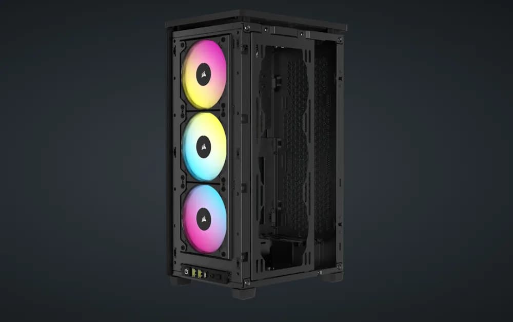 Carcasa CORSAIR 2000D RGB AIRFLOW, RGB, Micro Tower, Black — miniatură
