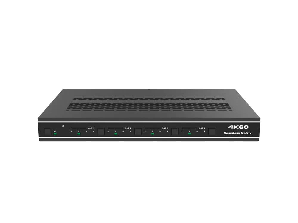 Matrix Switcher Seamless HDMI 2.0 4x4 cu functie Video-Wall, RS232 si TCP/IP, telecomanda