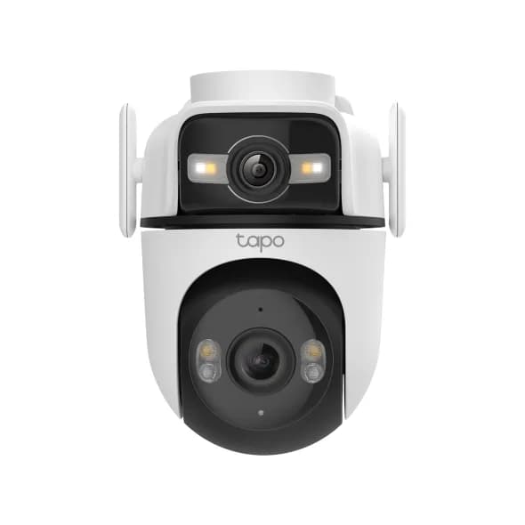 CAMERA IP TP-LINK, wireless, cube, pt. exterior, obiectiv dual si functie pan/tilt, dist. IR 9 m, tip lentila fixa 4 mm, 2 x 2K 3 Mpx, microfon, carcasa metalica, slot SD card, "Tapo C545D"