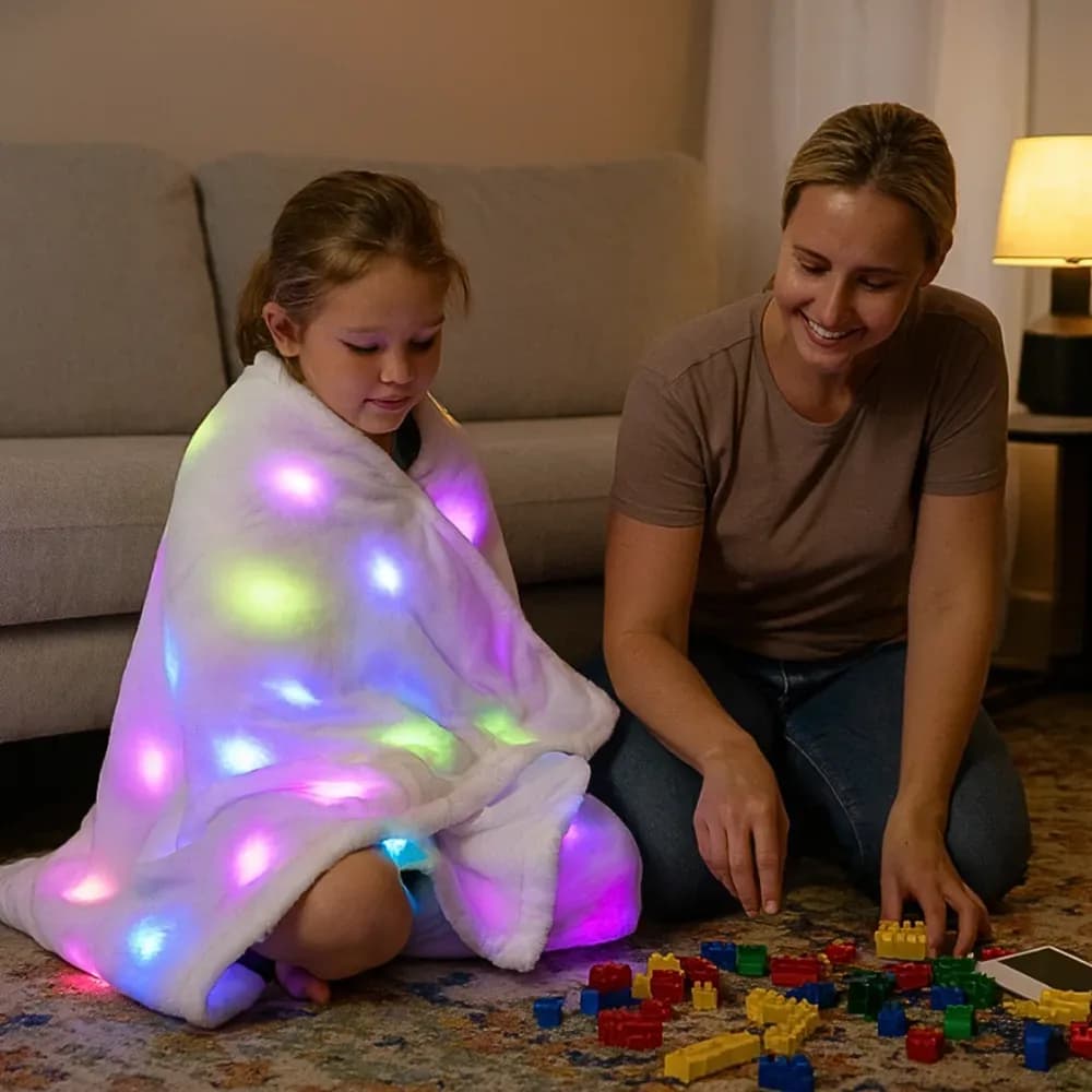 Set pernă și pătură cu LED — miniatură