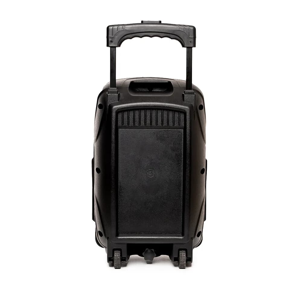 BOXA SPACER portabila bluetooth COUGAR, tip troler, RMS: 35W, 8" woofer, acumulator 3.7V,1800 mAh, input : AUX audio, radio FM, guitar, USB/microSD, remote control, wireless microphone, black, "SPB-H8-BT" 43501597 — miniatură