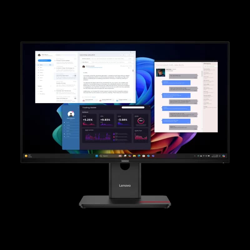 Monitor Consumer Lenovo ThinkVision T27UD-40, 27", 3840 x 2160 pixeli, Black