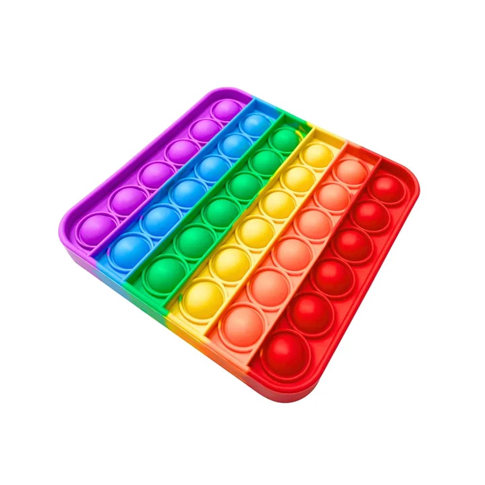 Placă Fidget Pop – Pătrată – Multicoloră — miniatură