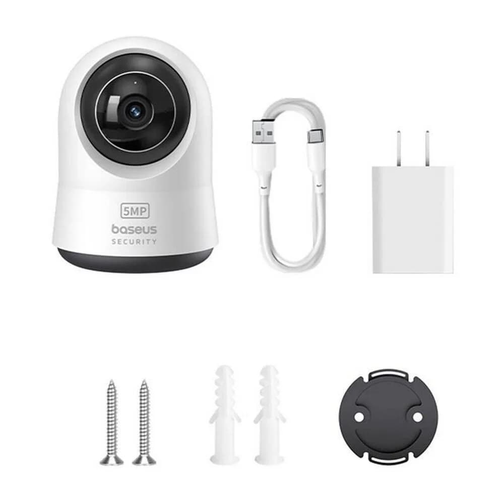 CAMERA IP Interior Baseus Security P1 Pro, 3K, 5MP 2880 x 1620, unghi pana la 360 grade, wireless, slot SD card, "S0TV022132" - 6932172662493 — miniatură