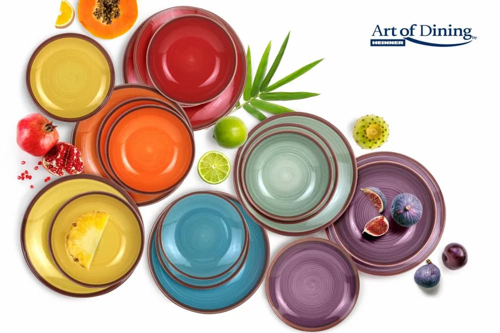 SERVICIU MASA CERAMICA 18PCS, AQUARELLE, ART OF DINING BY HEINNER