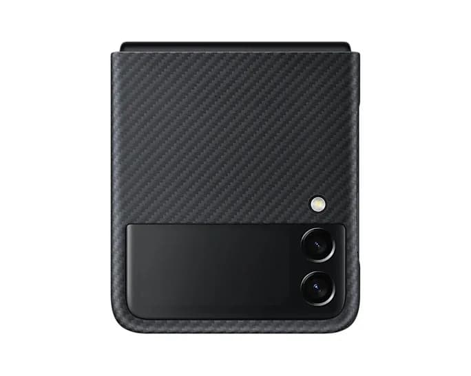 HUSA Smartphone Samsung, pt Galaxy Z Flip3, tip back cover (protectie spate), policarbonat, ultrasubtire, negru, "EF-XF711SBEGWW" — miniatură