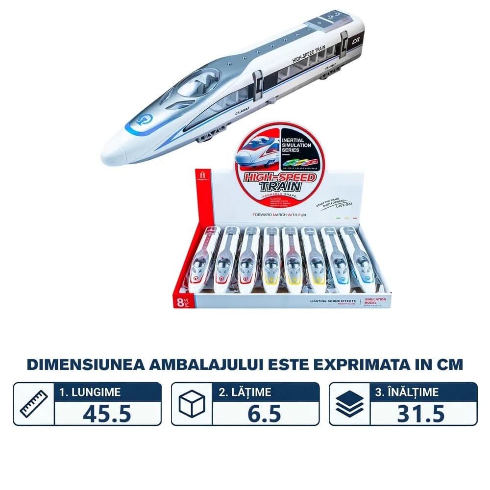 Trenulete cu frictiune, 8 buc/set — miniatură