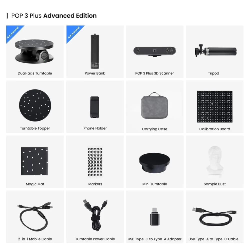 Scaner 3D Revopoint POP 3 Plus — miniatură