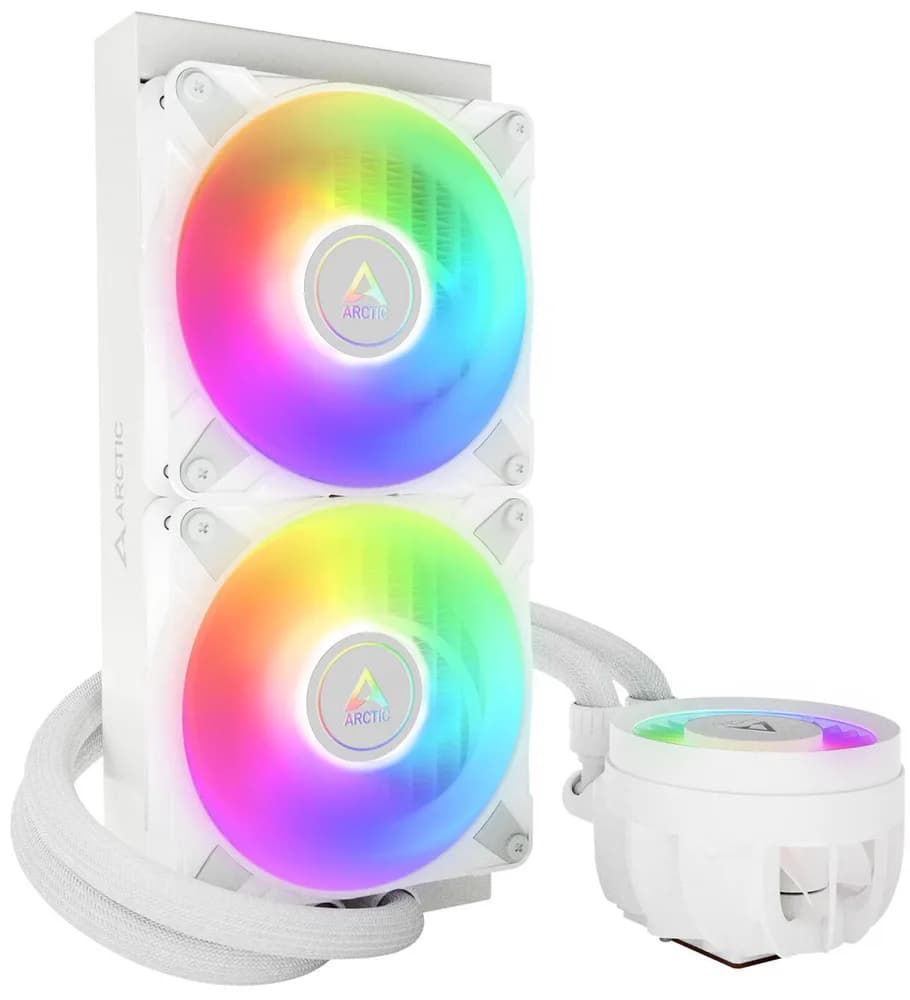 COOLER Arctic "Liquid Freezer III 280ARGB", racire lichid, skt. Intel LGA1700, AMD AM5/AM4,radiator aluminiu, pompa 2800rpm, fan 2x140mm,1900rpm,4-pin PWM,ARGB, alb "ACFRE00151A" — miniatură