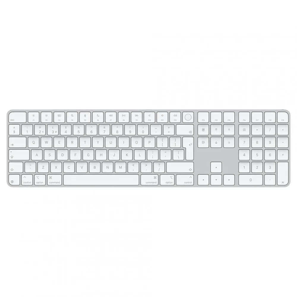 Apple Magic Keyboard (2024) w Touch ID and Numeric Keypad - Romanian - White Keys