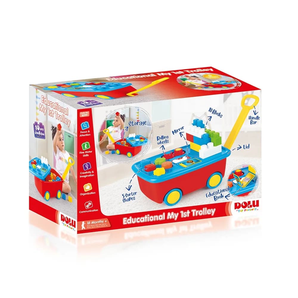 Carucior cu activitati, color, 18x40x26.5 cm - Dolu — miniatură