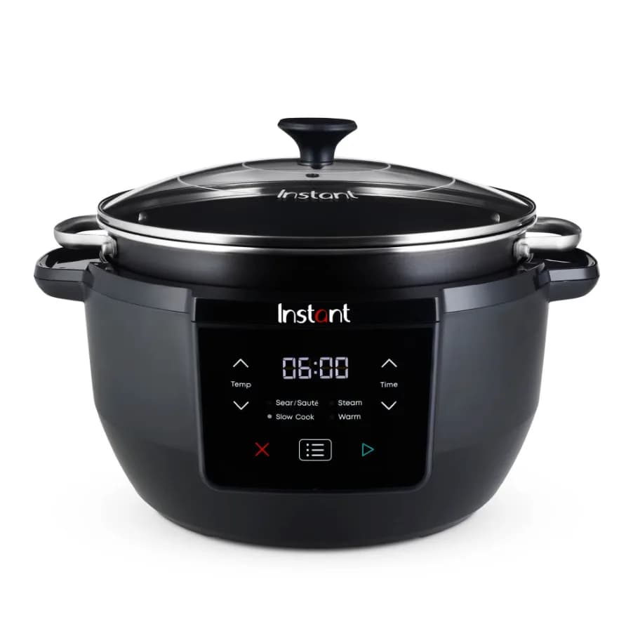 Slow Cooker Instant Pot, 800W, Capacitate 7.1L, Keep Warm, 4 in 1, control digital, Negru — miniatură