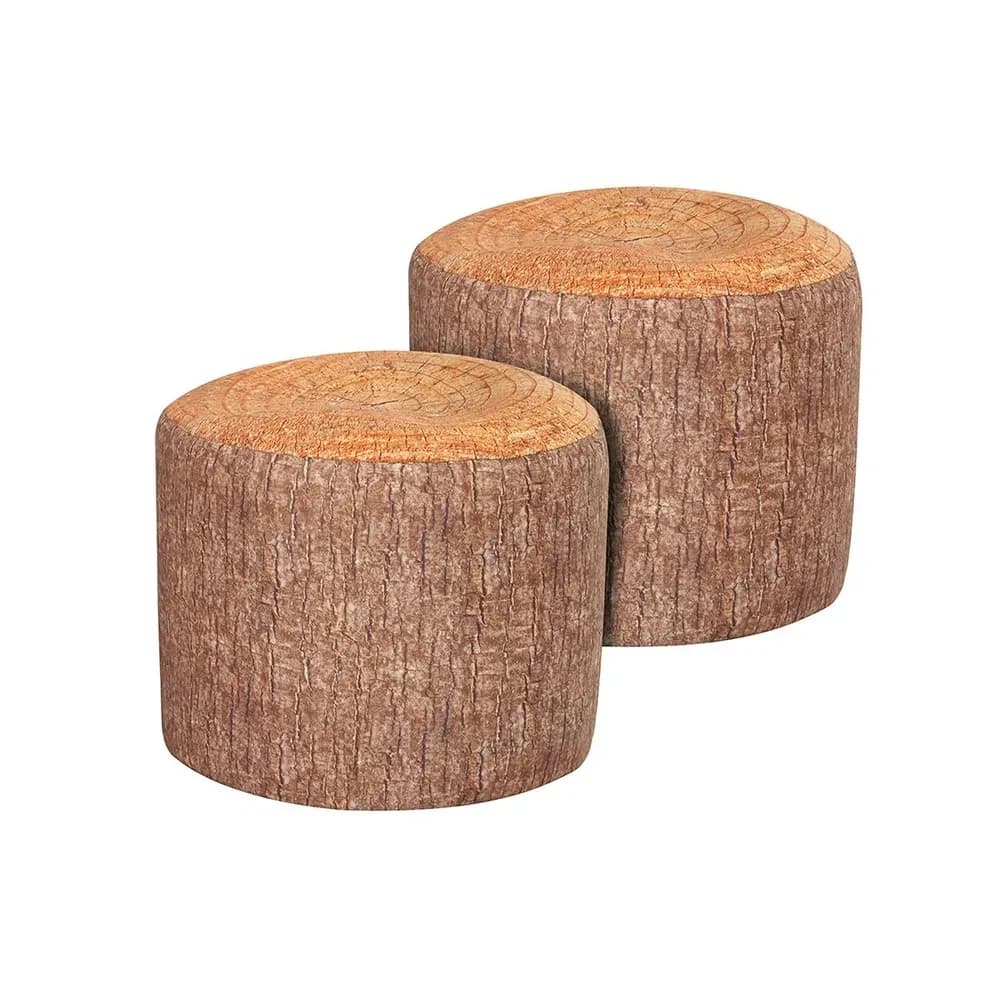 Scaune puf Trunchi de copac (set de 2, mari) – 45cm x 35cm