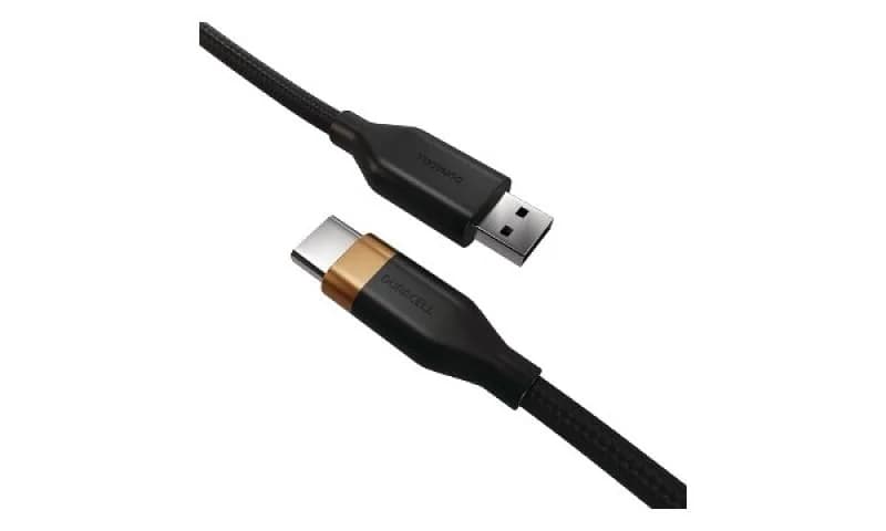 Cablu Duracell USB-A to USB-C, lungime 1m, negru