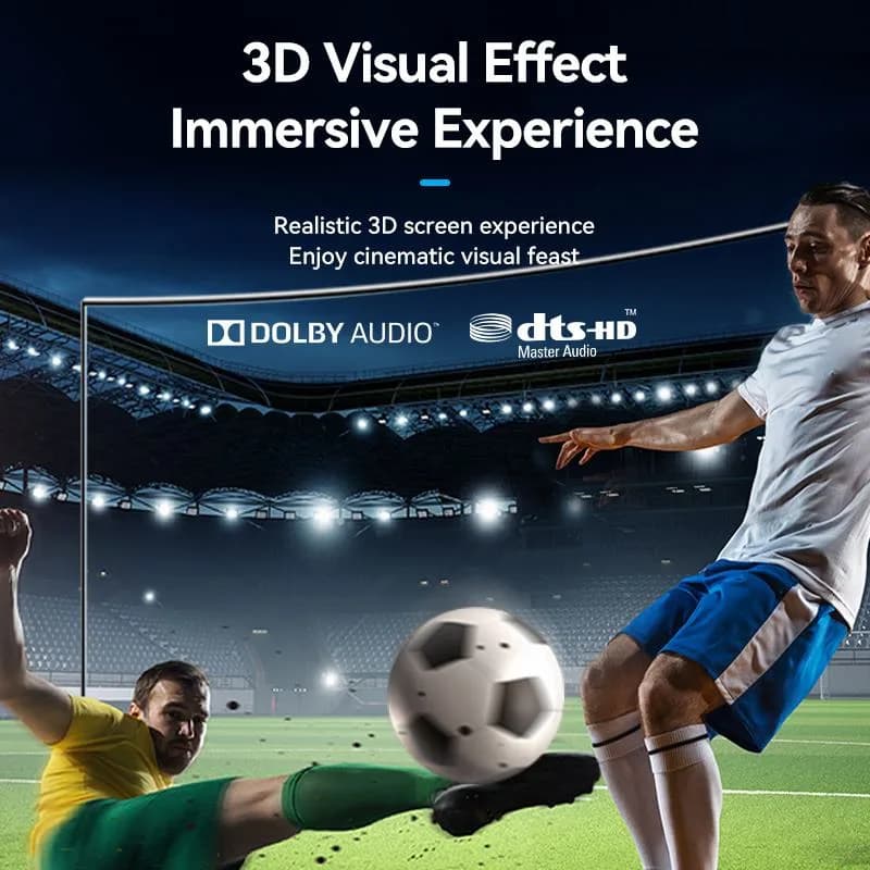Cablu video prelungitor Vention, HDMI(M) la HDMI(T), 0.5m, rezolutie 4K la 60Hz, negru, "AHCBD" - 6922794766846 — miniatură
