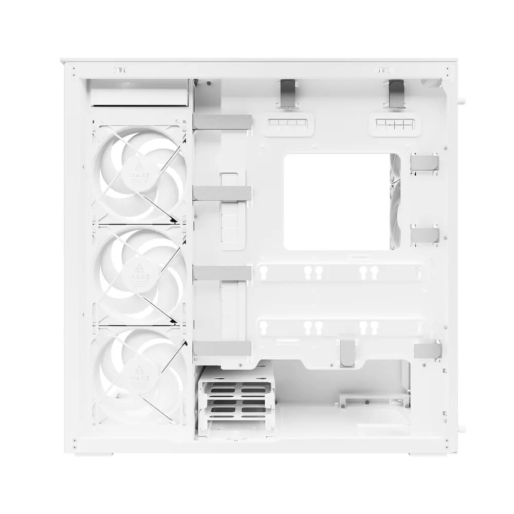 CARCASA Arctic "Xtender Wh", mid tower, max 8xfan, 3xP14 ProR ARGB si 2xP12Pro ARGB instalate, PSU shroud 24 LED ARGB, USB-C x 1, USB 3.2 x 2, audio+mic, 7 sloturi expans, alb, "ACPCC00014A" — miniatură