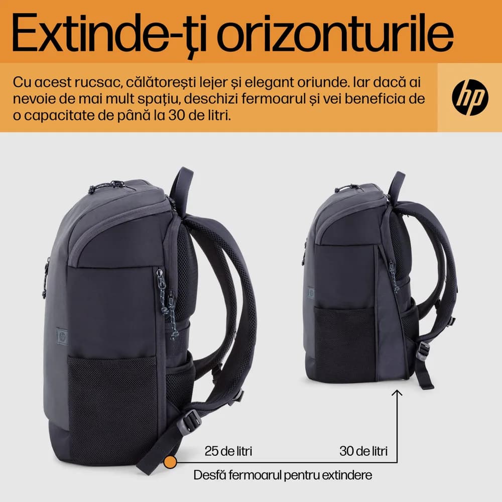 HP Travel 25 Liter 15.6inch Iron Grey Laptop Backpack "6H2D8AA" — miniatură
