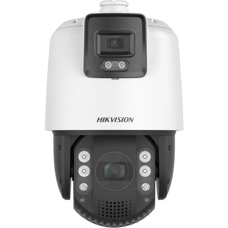 Camera de supraveghere IP Speed Dome 4MP Hikvision DS-2SE7C432MW- AEB(14F1)(P3), lentila fixa bullet: 4mm, lentila varifocala PTZ: 5.9 to 188.8 mm, 32 × optical, [Bullet channel]: 0.0005 Lux @ (F1.0, AGC ON), 0 Lux cu lumina alba: 30m; [PTZ channel]: Color: 0.005 Lux @ (F1.5, AGC ON), B/W: 0.001
