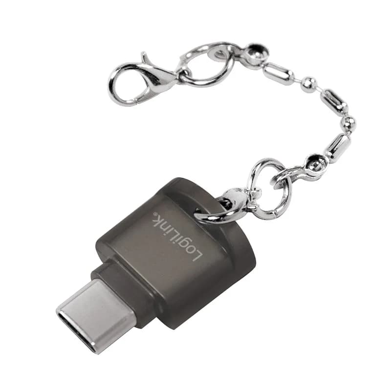 CARD READER extern LOGILINK, interfata USB Type C, citeste/scrie: micro SD; plastic, negru, "CR0039"