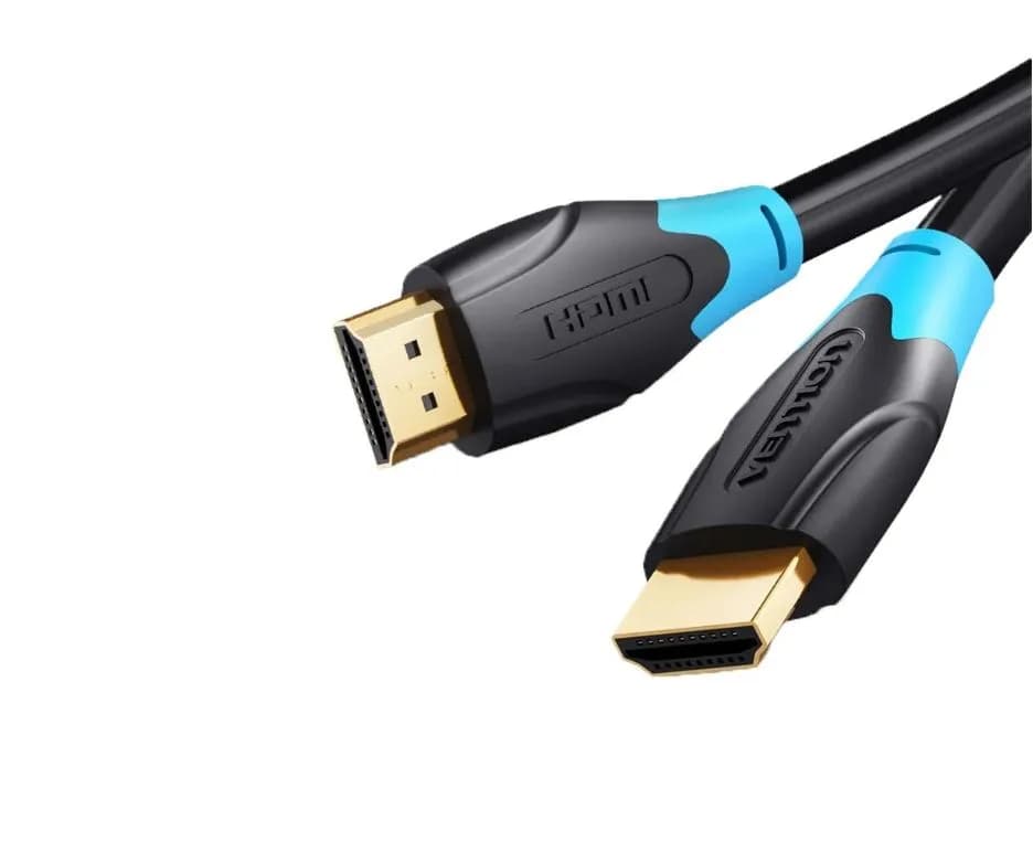 Cablu video Vention, HDMI(T) la HDMI(T), 1m, rezolutie maxima 4K la 60Hz, conectori auriti, cupru, invelis PVC, negru, "AACBF" - 6922794732643 — miniatură